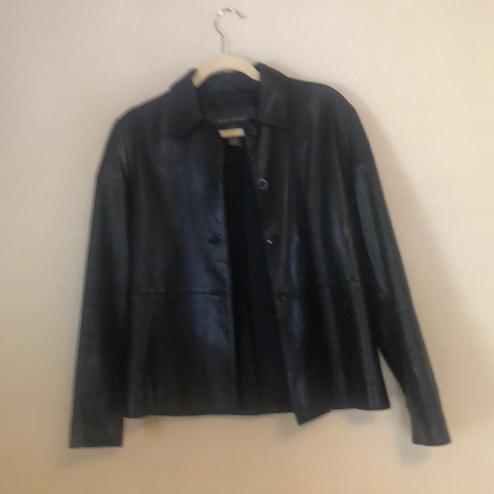 Banana Republic black leather jacket